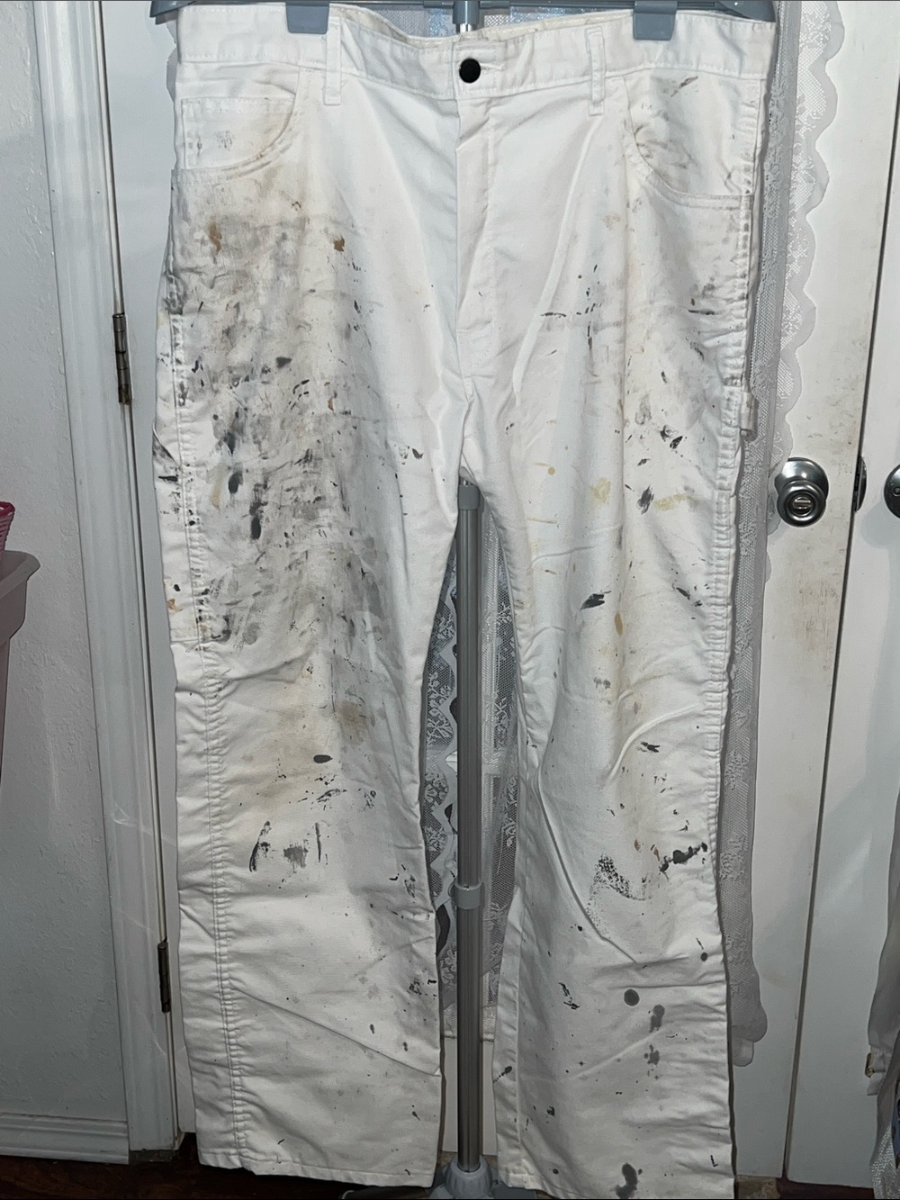 Genuine Dickies Distressed White Painter Pants 36x32
